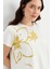 Büyük Beden Çiçek Baskılı Bluz-Sarı 9