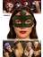 3 Adet Haki Yeşil Venedik Maske – 17X10 Cm, Plastik Gövdeli | Maskeli Balo ve Kostüm Partileri Için 6