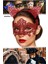 Romantik Kırmızı Dantel Maske Seti – Kedi Kulaklı Taç + Maske | Cosplay ve Özel Günler Için 1