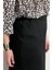 Büyük Beden Yanları Lastikli Etek-Siyah 8