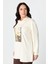 Büyük Beden Baskı Detaylı Bluz-Ekru 4