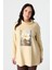 Büyük Beden Baskı Detaylı Bluz-Bej 1