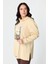 Büyük Beden Baskı Detaylı Bluz-Bej 4
