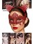 Romantik Kırmızı Dantel Maske Seti – Kedi Kulaklı Taç + Maske | Cosplay ve Özel Günler Için 3