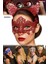 Romantik Kırmızı Dantel Maske Seti – Kedi Kulaklı Taç + Maske | Cosplay ve Özel Günler Için 5