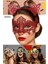 Romantik Kırmızı Dantel Maske Seti – Kedi Kulaklı Taç + Maske | Cosplay ve Özel Günler Için 7