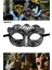 Siyah Renk Metal Maske Gümüş Işıltılı Kristal Detaylı | Maskeli Balo ve Fotoğraf Çekimi Için 2