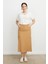 Büyük Beden Cep Detay Etek-Camel 5