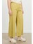 Büyük Beden Pamuklu Kot Pantolon-Sarı 6