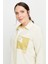 Büyük Beden Baskı Detay Gömlek Tunik-Sarı 9