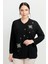 Büyük Beden Taşlı Yıldız Bluz-Siyah 5
