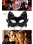 Siyah Kumaş Kedi Maskesi Eva Destekli, Lastikli | 19X15 cm Yetişkin ve Çocuk Uyumu Sexy Maske 1