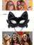 Siyah Kumaş Kedi Maskesi Eva Destekli, Lastikli | 19X15 cm Yetişkin ve Çocuk Uyumu Sexy Maske 6