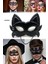 Siyah Kumaş Kedi Maskesi Eva Destekli, Lastikli | 19X15 cm Yetişkin ve Çocuk Uyumu Sexy Maske 7