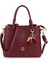 Logo Detaylı Bordo Kadın El Çantası Riv 145-R 1