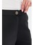 Düğme Detaylı Büyük Beden Pantolon-Siyah 6