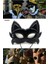 3 Adet Siyah Kumaş Kedi Maskesi Eva Destekli, Lastikli | 19X15 cm Yetişkin ve Çocuk Uyumu Sexy Maske 2