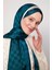 Zümrüt Çizgili Dama Desen Monogram Şal 3