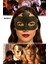 Haki Yeşil Venedik Maske – 17X10 Cm, Plastik Gövdeli | Maskeli Balo ve Kostüm Partileri Için 2