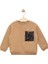 Kız Çocuk Pullu Cep Detaylı Sweatshirt - Süs Cep Detaylı Çocuk Sweat 2