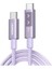 Uno Usb-C 100W 5A Qc Pd Örgülü Hızlı Şarj Kablosu, 1 Metre, Mor, 65092 1