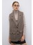 Yün Karışımlı Çift Cepli Yelek Kahve K2617013_005 1