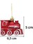 Yılbaşı Ağaç Süsü Tren Figürlü Kırmızı 5 cm 2'li Set 2
