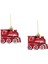 Yılbaşı Ağaç Süsü Tren Figürlü Kırmızı 5 cm 2'li Set 3