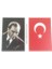 10 Adet Küçük Sticker Mustafa Kemal Atatürk, Türk Bayrağı, Hayatta En Hakiki Mürşit Ilimdir 3lü Etiket Seti 1