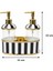 Siyah Beyaz 2’li Lüks Porselen Sıvı Sabunluk 3