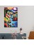 Tekli Dikey Kanvas Tablo Çok Renkli Kayık ve Manzara 1