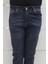 Fistan Store Erkek Lacivert Yüksek Bel Rahat Kesim Boru Paça Jean Pantolon 2