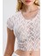 Pis Dikişli Dantel Crop Bluz | BUST36335 4