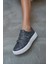 Emma Kadın Antrasit Gercek Deri Cirtli Sneakers 4