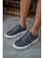 Emma Kadın Antrasit Gercek Deri Cirtli Sneakers 5
