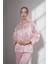 Pudra Saten Ikili Pijama Takımı S 1