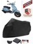Kral Motor KR-211 Rana 50 Motor Brandası Siyah Motorsiket Brandası Motor Örtüsü Çadır Su Geçirmez Motosiklet Kılıfı Motor Brandası 1