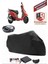 Tvs Scooty Zest 110 Motor Brandası Siyah Arka Çanta Uyumlu Motorsiket Brandası Motor Örtüsü Çadır Su Geçirmez Motosiklet Kılıfı Motor Brandası 1
