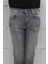Fistan Store Erkek Gri Yüksek Bel Rahat Kesim Boru Paça Jean Pantolon 2
