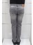 Fistan Store Erkek Gri Yüksek Bel Rahat Kesim Boru Paça Jean Pantolon 4
