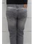 Fistan Store Erkek Gri Yüksek Bel Rahat Kesim Boru Paça Jean Pantolon 5