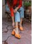 Carmen Kadin Orange Platform Topuk Detay Sandalet 4