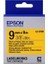 Epson Lk-3ybw Güçlü Yapışkanlı Sarı Üzeri Siyah 9mm 9metre Etiket 1