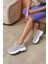 Belicia Kadin Gri Trıko ve Taş Detay Sneakers 1