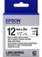Epson Lk-5sbe Gümüş Üzeri Siyah 18MM 9metre Etiket 1