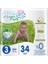 Paddlers Pure Bebek Bezi 3 Numara Midi 34 Adet (4-9 Kg) Eko Paket 1