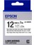 Epson LK-4WBVN Vinil Beyaz Üzeri Siyah 12MM 7metre Etiket 1