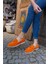Furry Kadin Orange Gercek Suet Ayakkabi 5