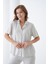 Kadın Pamuk Gömlek Kapri Şık Casual Curve Alt Üst Gecelik Takımı 2