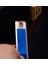 Şık Görünümlü USB Şarjlı Rezistanslı Ince Slim Metal Çakmak (Mavi) ( Lisinya ) 2